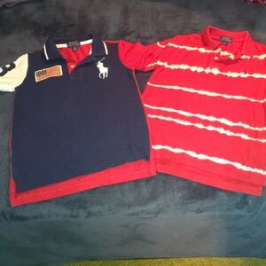 Ralph Lauren Red and Navy Polo Shirts